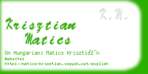krisztian matics business card